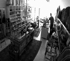 Simulated Security Footage of Suspect Walking Simulated Security Footage of Suspect Walking