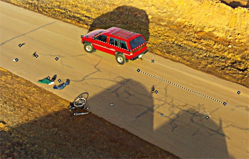 Bike MVA photo with markings