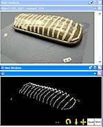 Manufactured part with coded and dot targets
