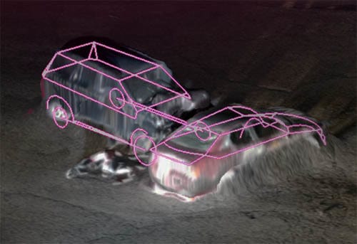3D CAD data on textured model