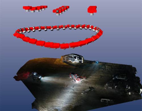 Camera positions of drone
