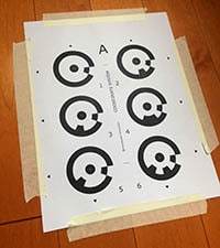 Taped PhotoModeler Letter Sheet