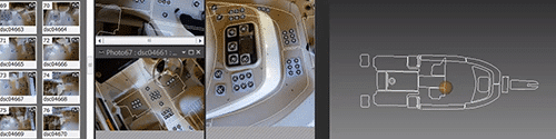 Boat Deck Example PhotoModeler Screen