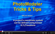 Video tip for coordinate system setup
